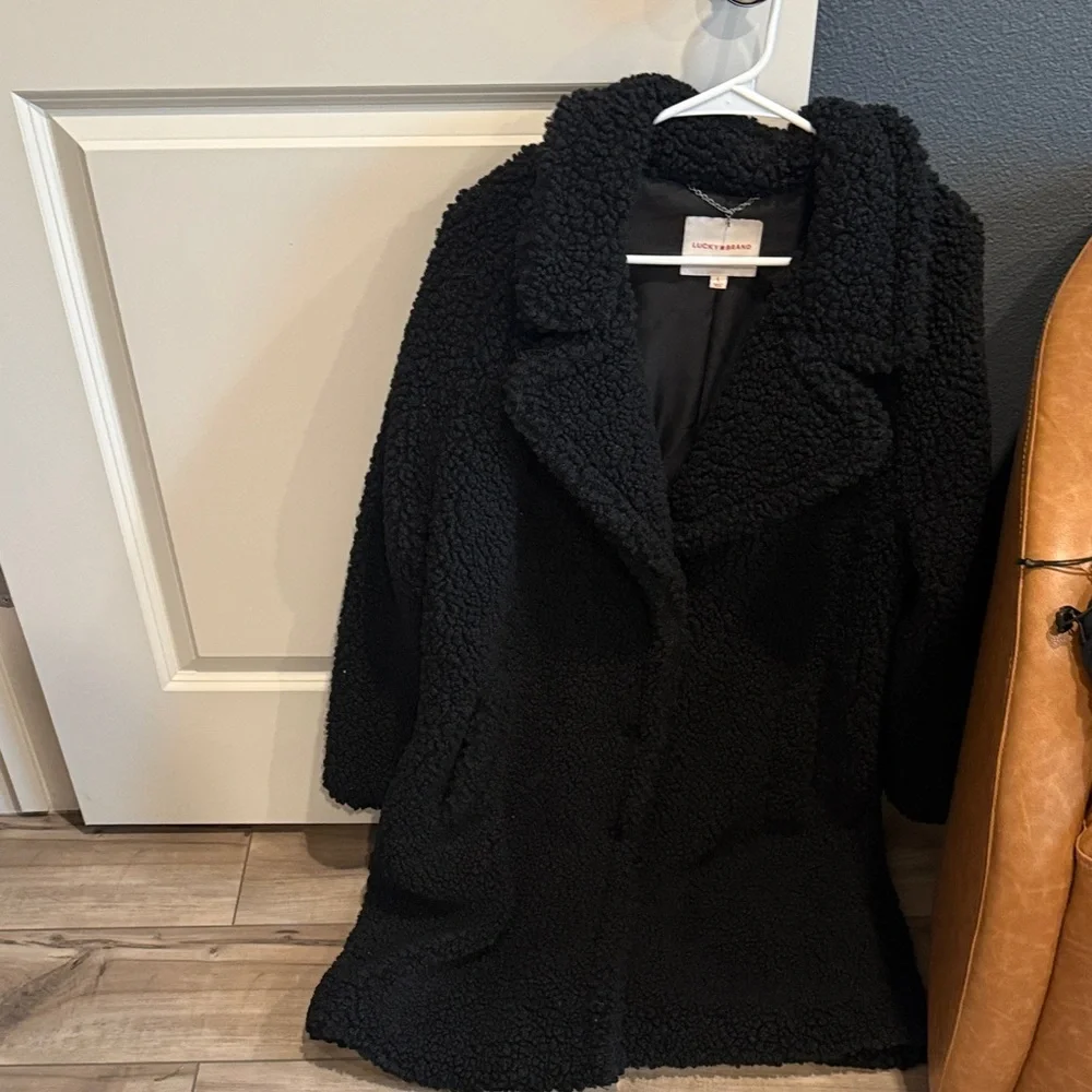 Lucky Brand Black Teddy Jacket - Picture 1 of 3